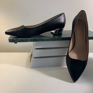 Franco Sarto black leather Vincenza dress shoes